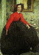James Tissot portrait of a lady, c. oil painting artist